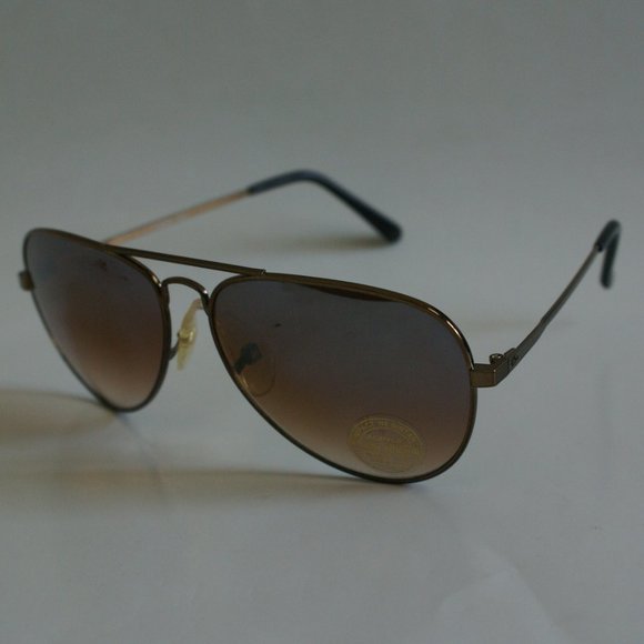 NWT True Vintage 80's Double Bridge Classic Aviator w/ 1pc silicon nose sunglass - Picture 2 of 4